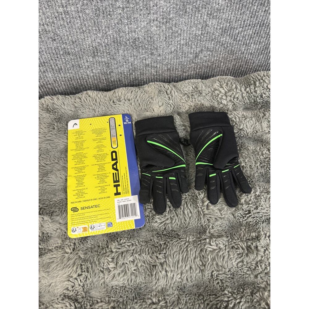 HEAD Kids Touchscreen Gloves - Black, Large (ages 10-14)